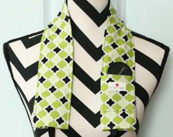DSLR Camera Strap Cover- lens cap pocket and padding included- Lime and Black