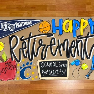 Custom Hand-Painted Party Banner: Colorful Whimsical Decor