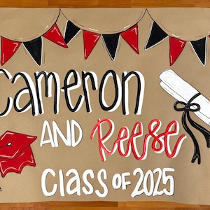 Hand Painted Custom Butcher Paper Banner: Birthday, Graduation