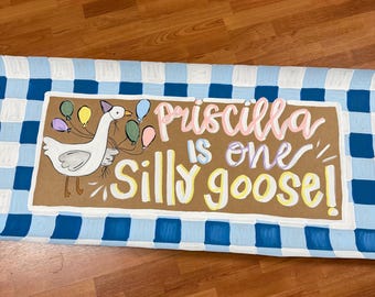 Hand painted custom banner, painted birthday banner, painted butcher paper banner, kraft paper banner, party banner, custom banner, birthday