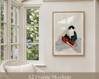 A2 Frame Mockup PSD, Large Frame Mockup A2, Wall Art Mockup PSD, Poster Frame Mockup, Gallery Wall Mockup, Smart Object Mockup