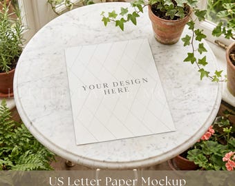 US Letter Paper Mockup PSD, Printable Mockup Flat Lay, Paper Mockup 8.5x11, Worksheet Mockup, Planner Page Mockup, Printable Display Mockup