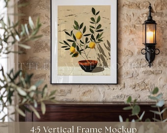 16x20 Frame Mockup PSD, Black Frame Mockup, 4:5 Frame Mockup, Vertical Frame Mockup, Editable PSD Mockup, Wall Art Mockup, Etsy Mockup