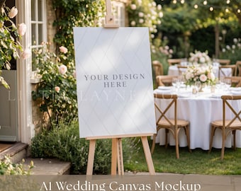A1 Wedding Sign Mockup PSD, Wedding Seating Chart Mockup, Wedding Welcome Sign Mockup, Canvas Sign Mockup, Easel Wedding Mockup