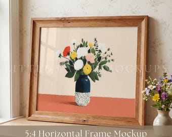 5:4 framemodel PSD, horizontaal framemodel, 10 x 8 framemodel, landschapsmuurkunstmodel, keukenkunstmodel, slim objectmodel