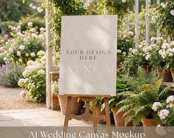 A1 Wedding Sign Mockup PSD, Wedding Seating Chart Mockup, Wedding Welcome Sign Mockup, Canvas Sign Mockup, Easel Wedding Mockup