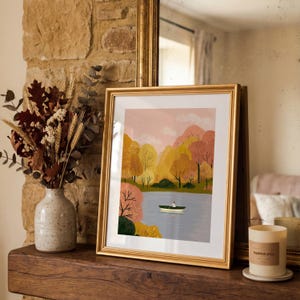 11x14 Frame Mockup PSD, Autumn Frame Mockup, Cozy Frame Mockup, Fall Mockup, Editable PSD Frame Mockup, Printable Wall Art Mockup image 6