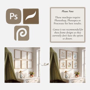 A4 Nursery Gallery Wall Mockup PSD, 6 Frame Mockup Set, Kids Room Mockup, Nursery Wall Art Mockup, Children’s Poster Mockup, A4 Frame Mockup image 8