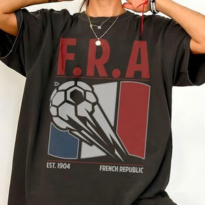 Frankreich Fußball World 2026 Shirt, Frankreich Fußball Grafik T-Shirt, Frankreich Fußball Fan Ausrüstung, Frankreich Fußball T-Shirt Bild 1