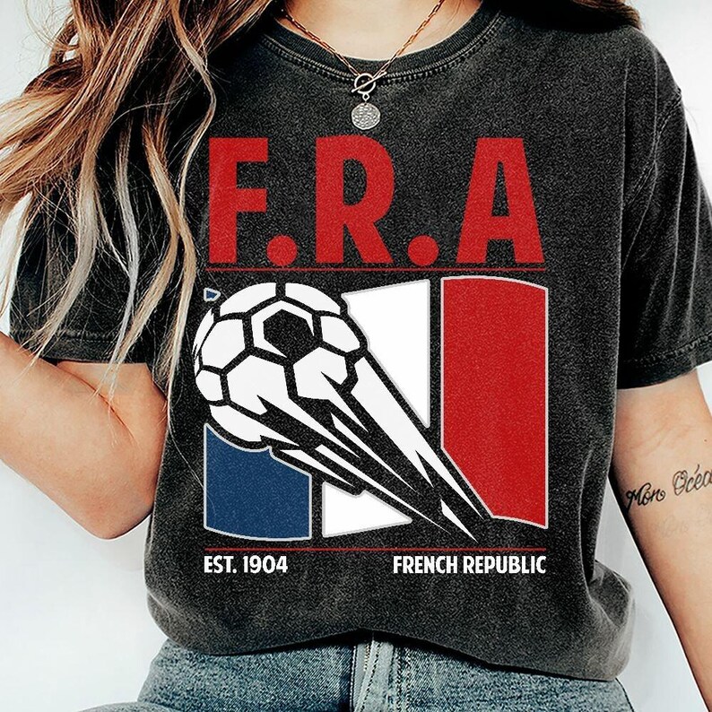 Frankreich Fußball World 2026 Shirt, Frankreich Fußball Grafik T-Shirt, Frankreich Fußball Fan Ausrüstung, Frankreich Fußball T-Shirt Bild 7