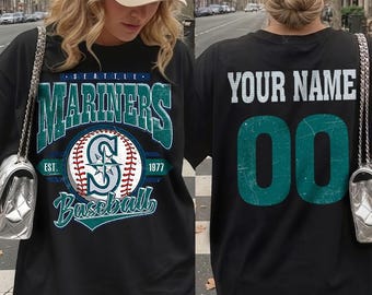 Personalisiertes Vintage Los Angeles Mariners Baseball-Sweatshirt, Retro 90er Jahre Los Angeles Rundhals-Shirt, Spieltagsgeschenk für Fans