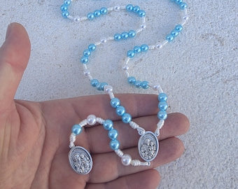 Rosario di San Giuseppe, regalo cattolico per uomini e donne, regalo per la festa del papà, santo patrono dei lavoratori, rosario cattolico