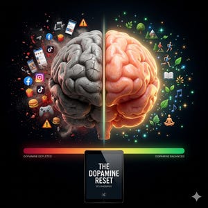 Dopamine Reset 30-Day Program PDF Ebook, Break Habits Guide (Digital Download)