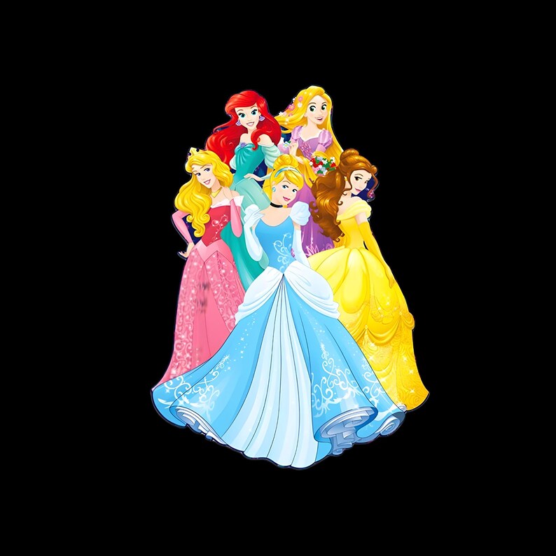 Princess PNG Cliparts Bundle, Princesses PNG Cartoon Sublimation ...