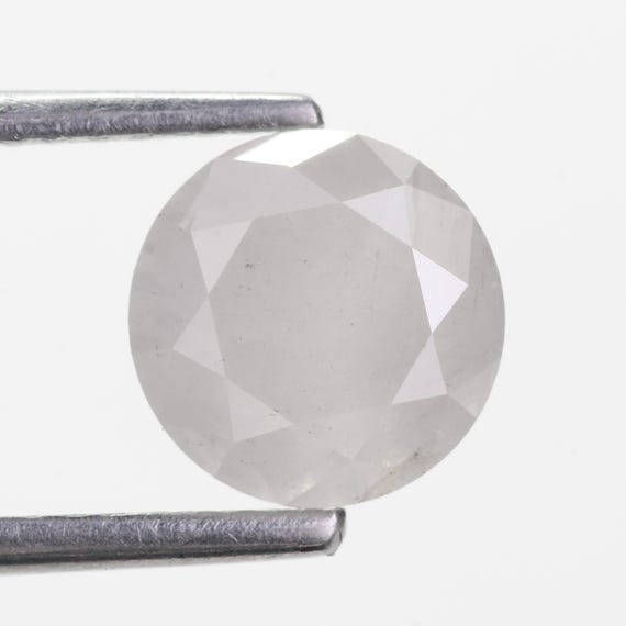 1.65 Carat  Natural Round Brilliant Cut Milky white  Diamond for Solitaires, Fine Jewelry Making (6.97 MM)