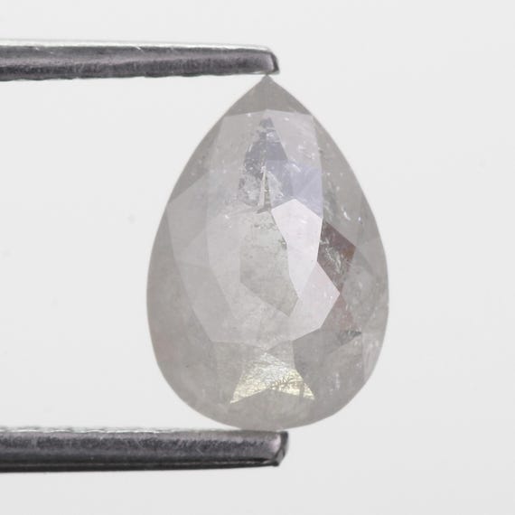 1.32 Caret Natural Pear Milky White Color Diamond | Alternative Engagement Ring |Minimalist jewellery | 10.60MM