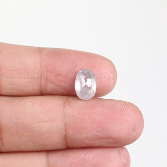 2 Carat Natural Oval Milky White Diamond  fancy Color Diamond For Jewelry Making (7.70MM)