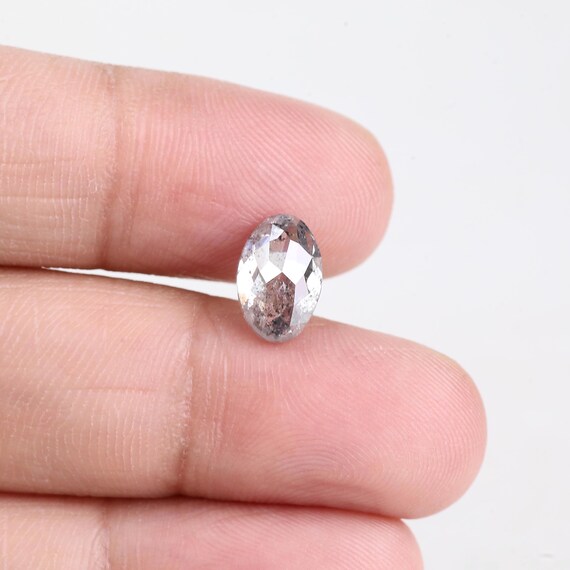 2.25 Carat Natural Oval Salt and Pepper Diamond for  Jewellery Ring (2.25 Carat)