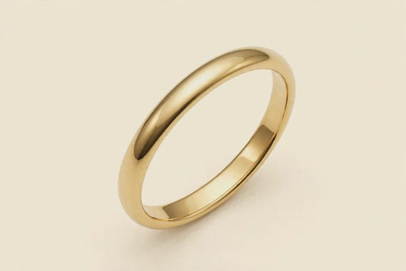 10K, 14K And 18K Gold ring band Classic Gold Band Ring, Minimalist Wedding Ring, Plain Gold Ring, Simple Unisex Ring, Everyday Jewelry