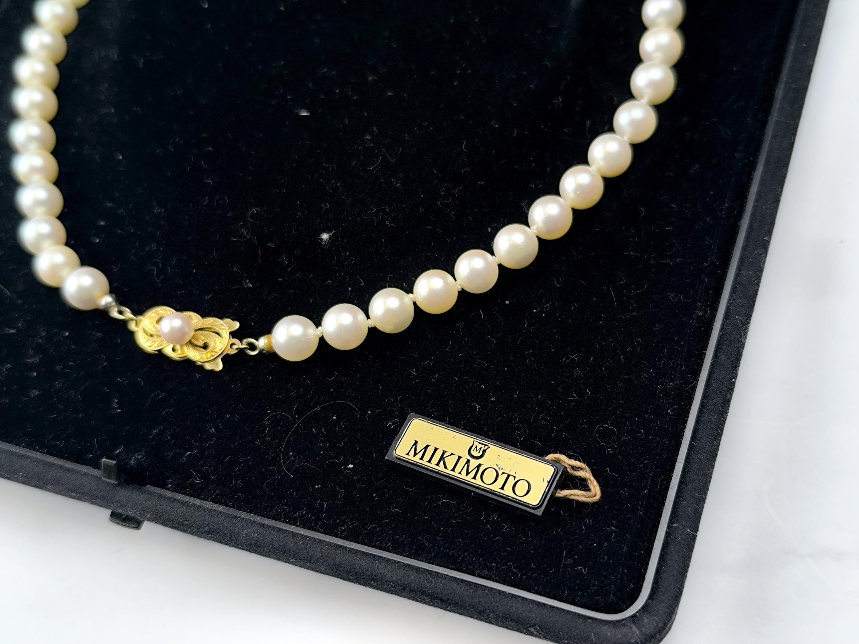 ミキモト*パールクリアボール レザーコードネックレス アンティーク ヴィンテージ 1960's mikimoto pearls - Etsy 日本