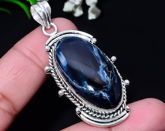 Natural Pietersite Gemstone Handmade Pendant 925 Sterling Silver Jewelry Gift for Her