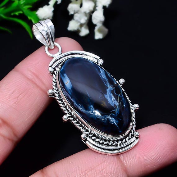 Natural Pietersite Gemstone Handmade Pendant 925 Sterling Silver Jewelry Gift for Her