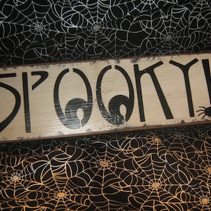Primitive Holiday Wooden Hand Painted Halloween Salem Witch Sign SPOOKY Country Rustic Folkart image 5