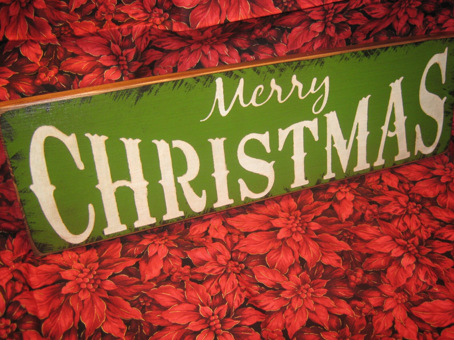 Primitive Large Holiday Wooden Hand Painted Christmas Sign Etsy