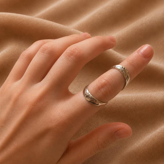 Arthritis Ring Splint Adjustable | EDS Finger Support Ring | Swan Neck Deformity Ring | Joint Stabilizer | Silver Thumb & Finger Brace