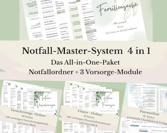 Family Emergency Folder | Emergency Master System | Emergency Plan for Preparedness, Finances & Insurance | Digital Preparedness Package for Printing