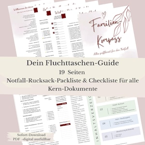 Carpeta de documentos de emergencia y guía de bolsa de escape (PDF), Guía de bolsa de escape para salir de casa (Lista de verificación de documentos para el plan de evacuación de la mochila de emergencia)