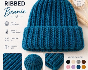 EINFACHES Muster häkelte Bärenmütze, in Größen von Frühchen bis zum Erwachsenen, in Kindergröße, Babymütze, Junge oder Mädchen Mütze, für Neugeborene Babygeschenk, einfache Häkelanleitung Pdf