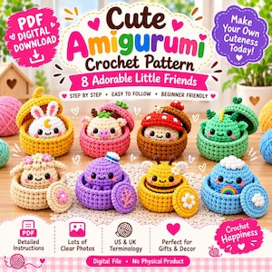 1 in 10 Crochet Dumpling Amigurumi Pattern | Cute Dumpling Food Crochet Pattern | Kawaii Amigurumi PDF | DIY Handmade Gift