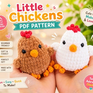 coop the chicken | amigurumi chicken pattern,low sew, crochet pattern,spring crochet, crochet chicken,farm,crochet pattern instant download