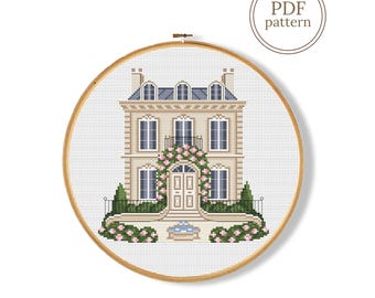 Royal Palace Cross Stitch Pattern PDF, Palace Museum Design, Embroidery Chart (Instant Download)
