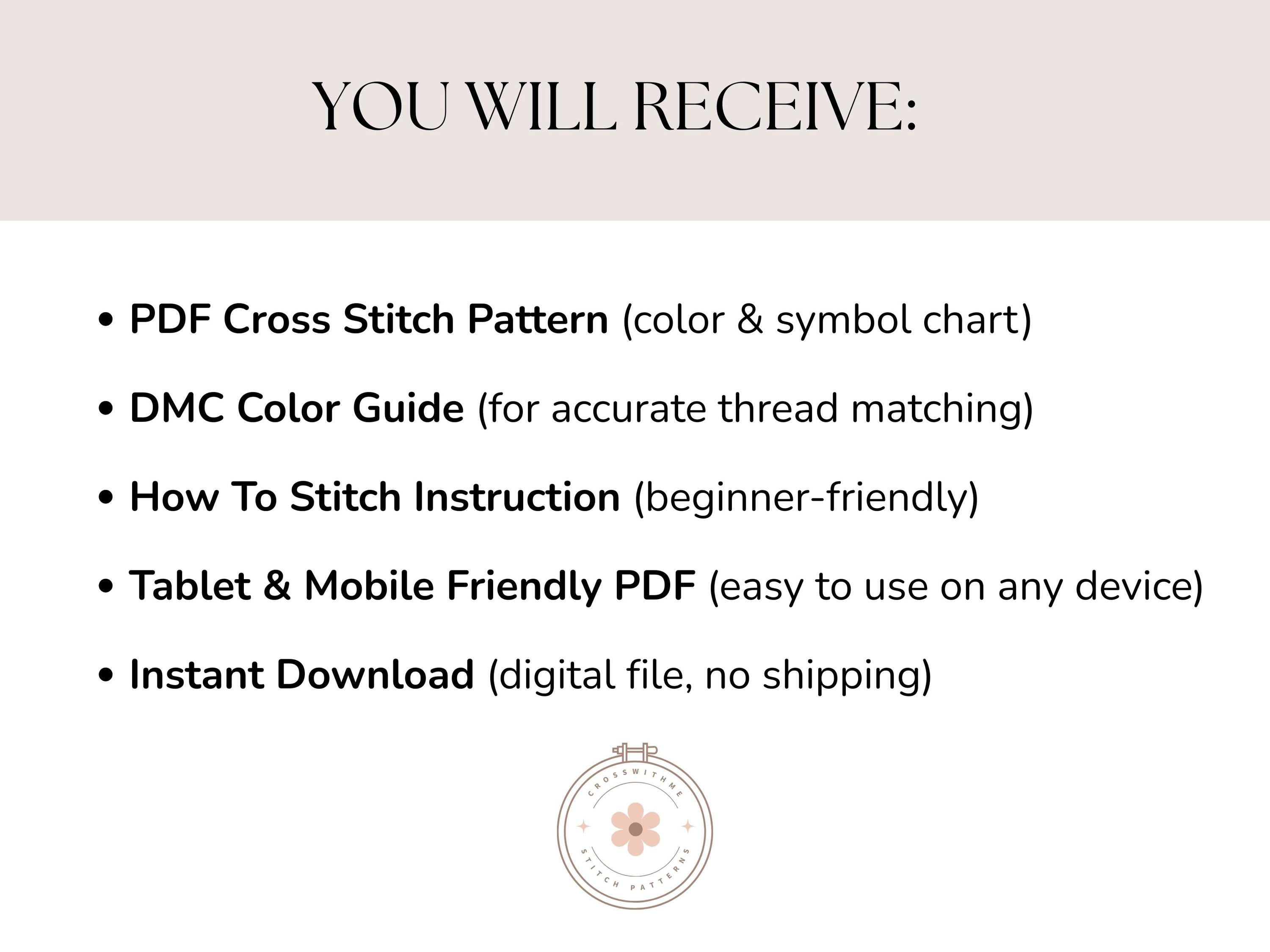 Easter Bunny Cross Stitch Pattern Set, Beginner Embroidery (PDF Pattern ...