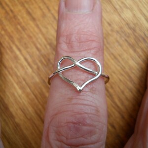 Gold Plated 925 Sterling Silver Heart Knot Ring – Sizes I To U, No Stone, Jewellerybox BKT-931