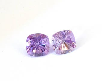 Amethyst Designer Gemstone Carving Faceted Fantasy Cut Matched Pair 16.0x16.1x11.3 mm Free Shipping Free Returns