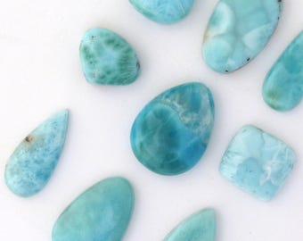 Larimar Designer Cabochon Gemstones Free Shipping Free Returns