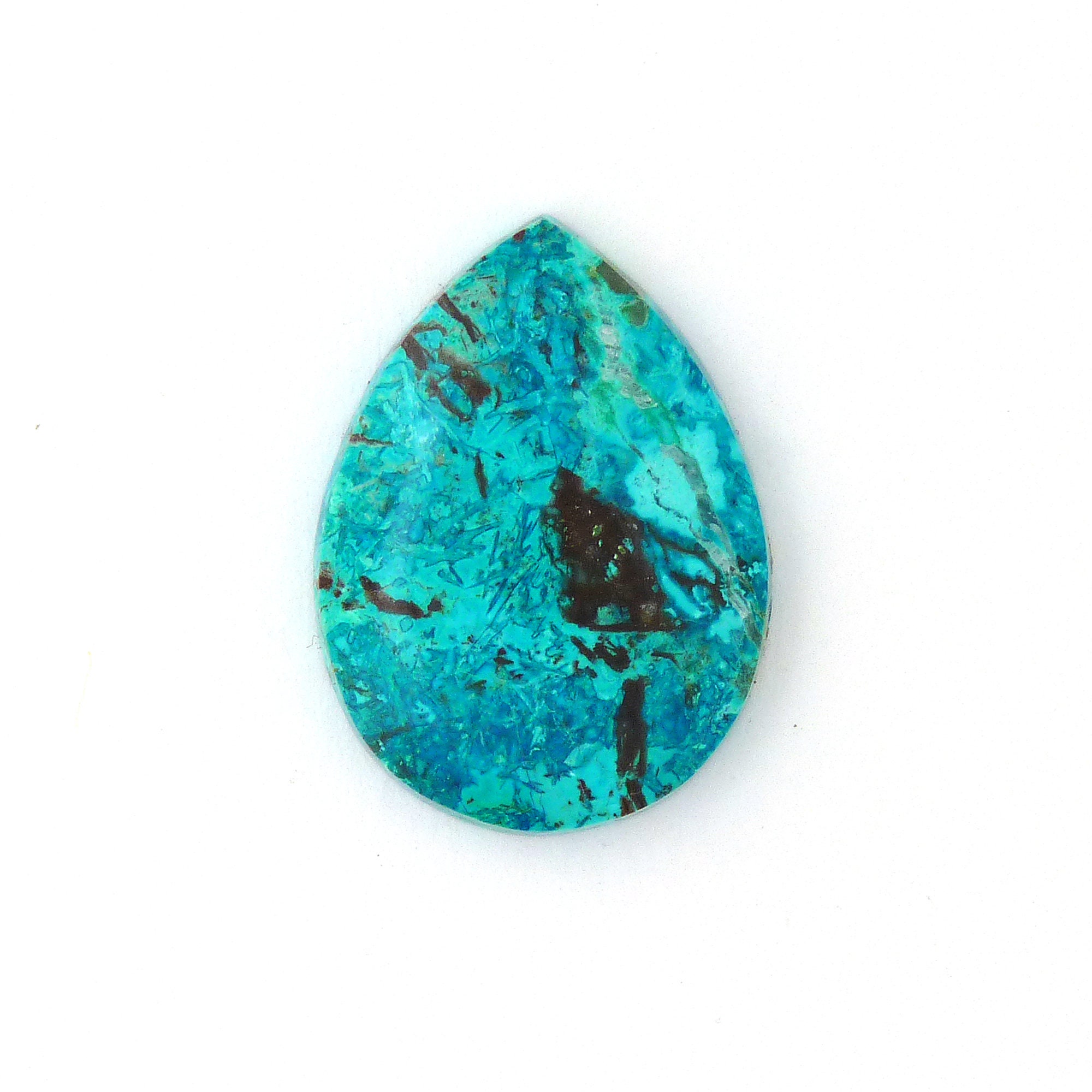 Natural stone untreated genuine gemstone Shattuckit cabochon oval 37,4x27,8 mm 61 ct