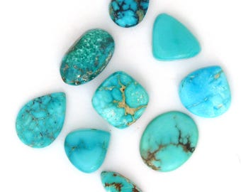 Kingman Turquoise Designer Cabochon Gemstones Free Shipping Free Returns