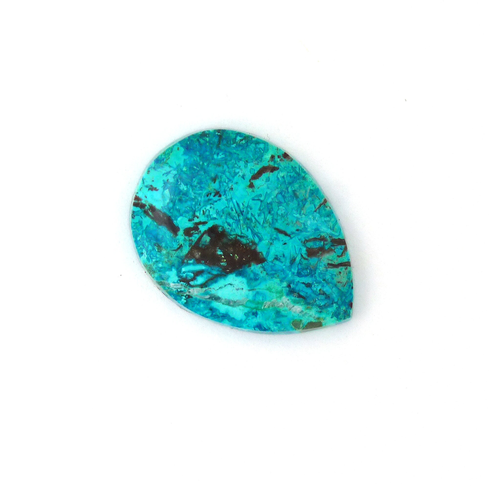 Natural stone untreated genuine gemstone Shattuckit cabochon oval 37,4x27,8 mm 61 ct