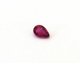 Pink Rubellite Tourmaline Faceted Gemstone  Free Shipping 4.9x7.4x2.8 mm