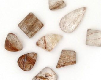 Rutilated Quartz Cabochon Gemstones Free Shipping Free Returns