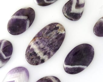 Chevron Amethyst Designer Cabochon Gemstones Free Shipping Free Returns