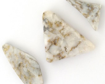 16 to 1 Mine Gold in Quartz Designer Cabochon Gemstones Free Shipping Free Returns