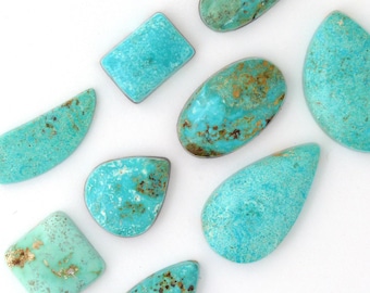 Cripple Creek Turquoise Designer Cabochon Gemstones Free Shipping Free Returns