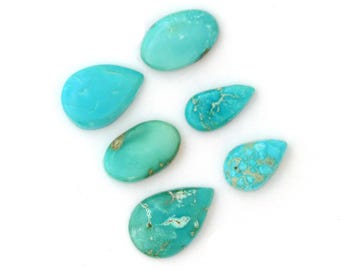 Kingman Turquoise Designer Cabochon Gemstones Free Shipping Free Returns