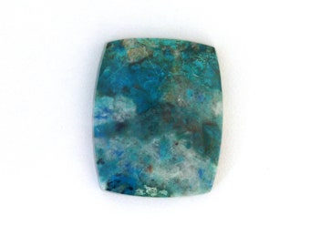 Ray Mine Chrysocolla Designer Cabochon Gemstone 23.8x29.2x6.0 mm Free Shipping Free Returns