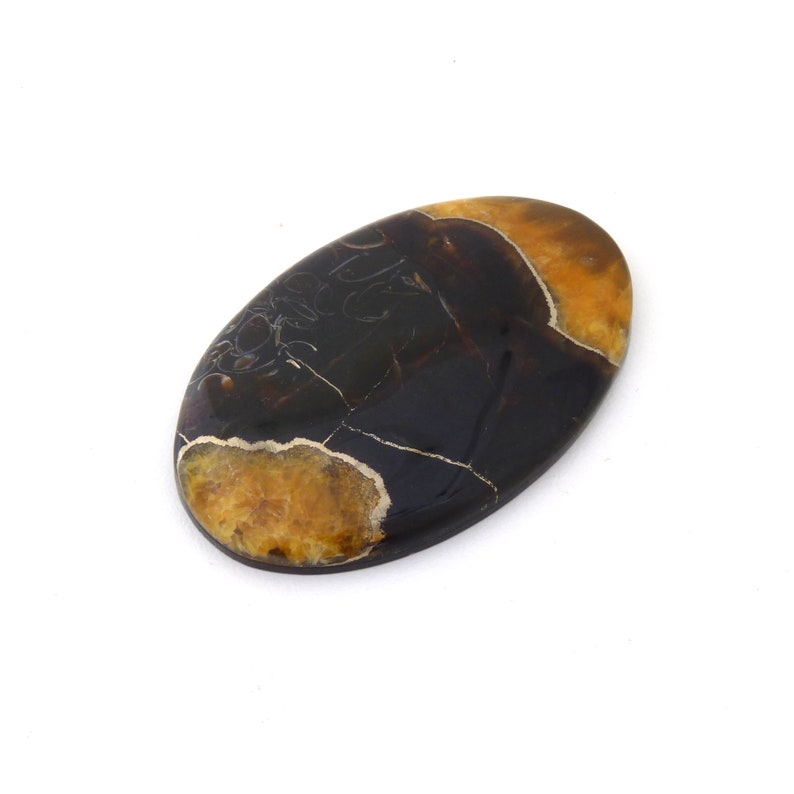 Simbercite or Simbircite Pyrite Agate Designer Cabochon Free Shipping 38.8x60.6x8.5 mm